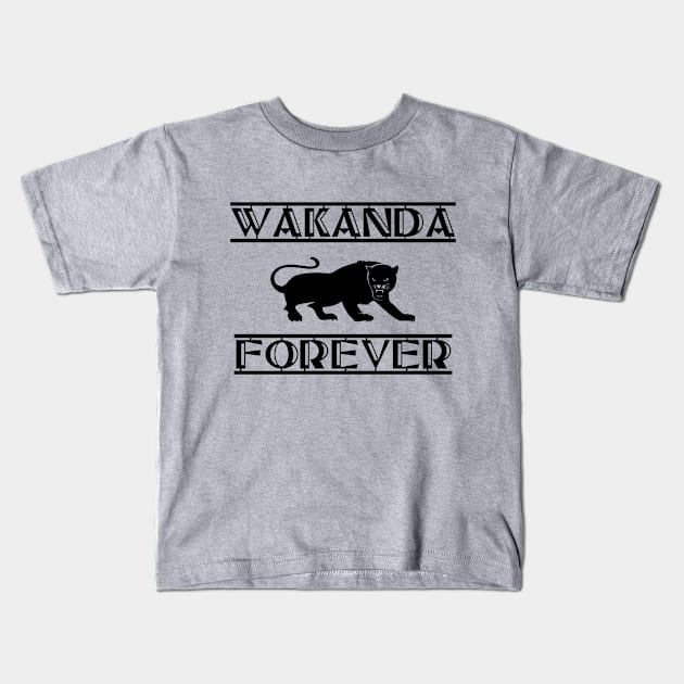 Wakanda Forever Shirt, Wakanda Forever, black panther, wakanda university Kids T-Shirt by jmgoutdoors